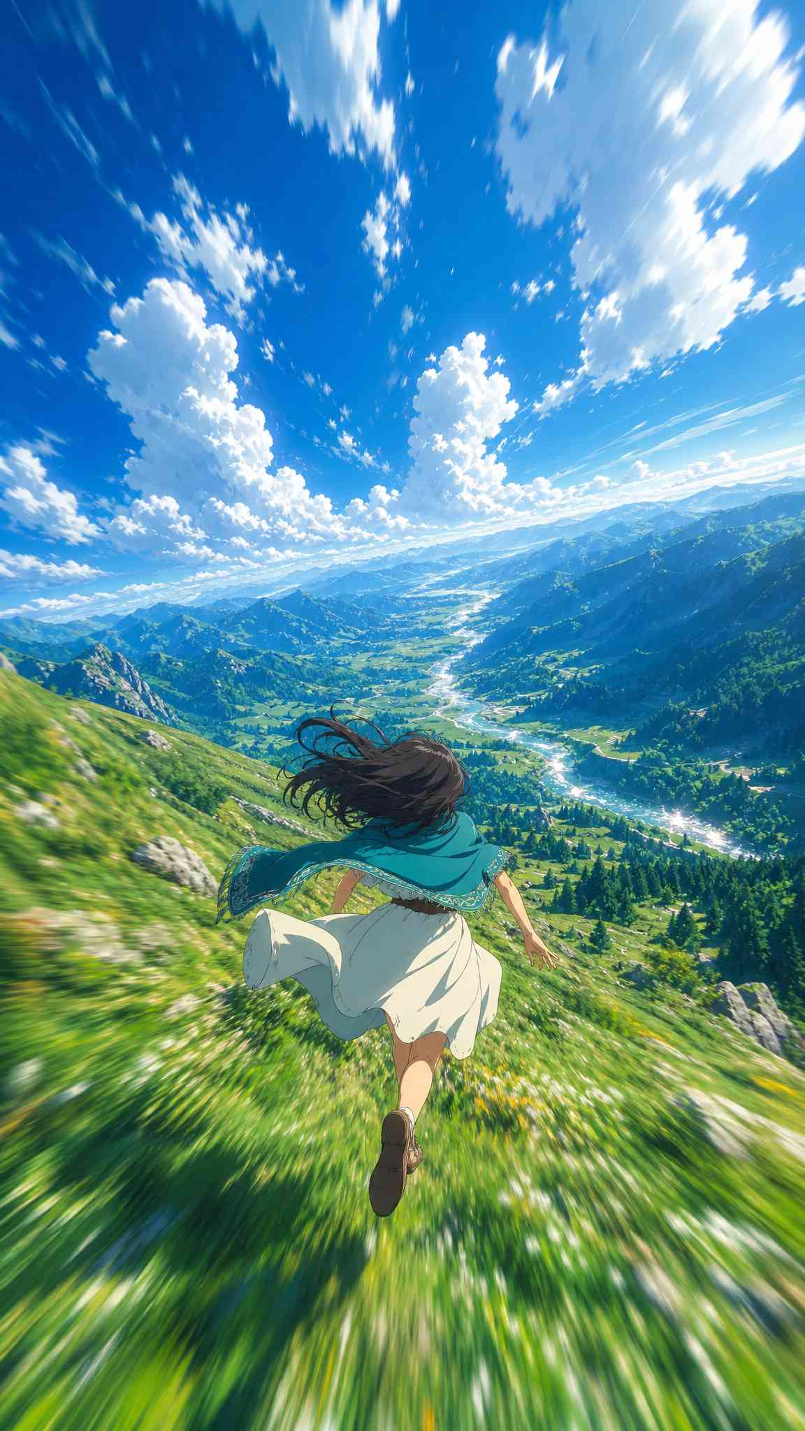 Anime Berglandschaft - 4K Handy Wallpaper
