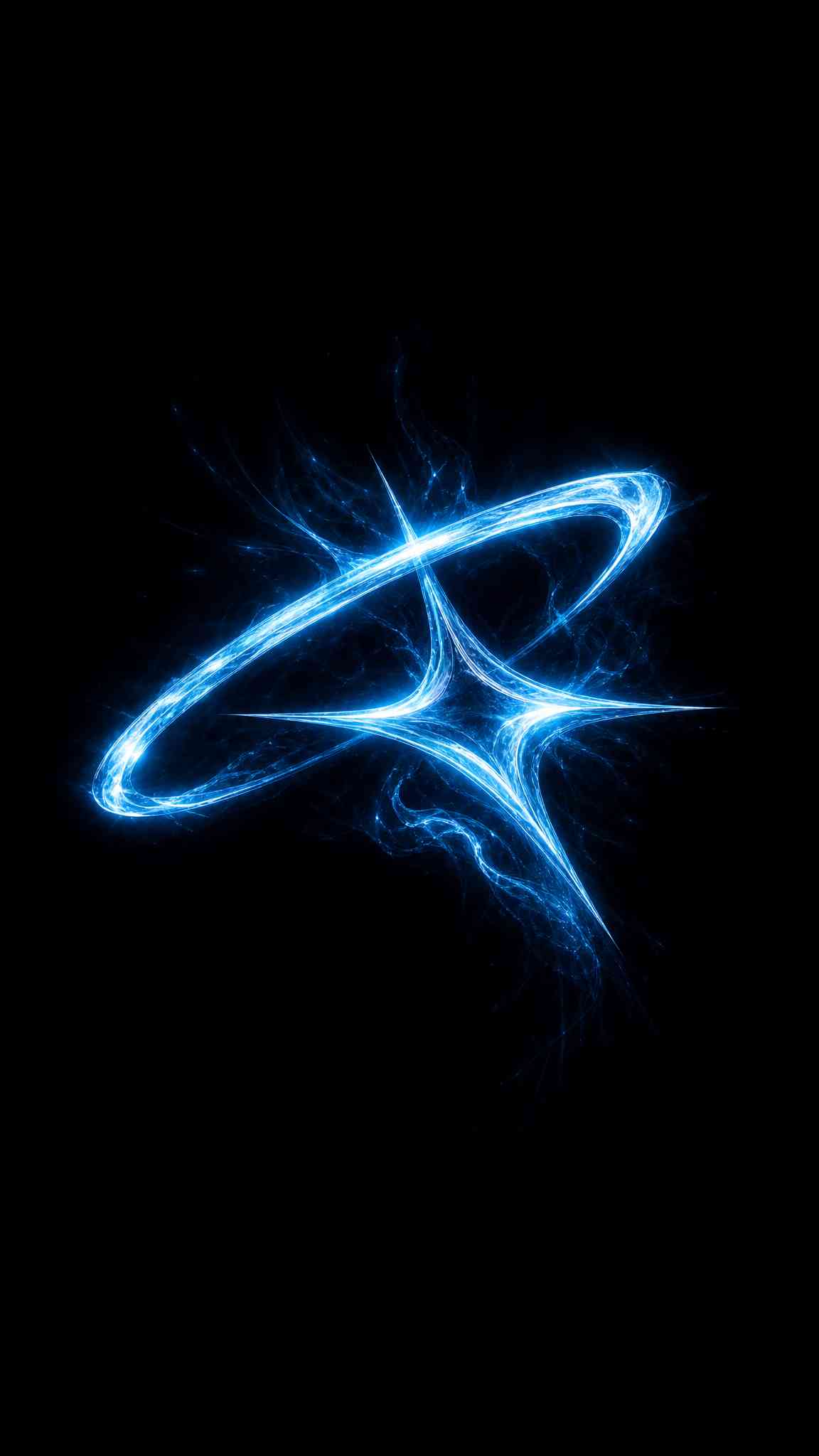 Blue Energy Star Fractal - 4K Wallpaper