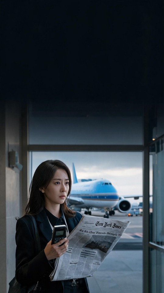 New York Times Journalist Airport Scene - 4K Wallpaper