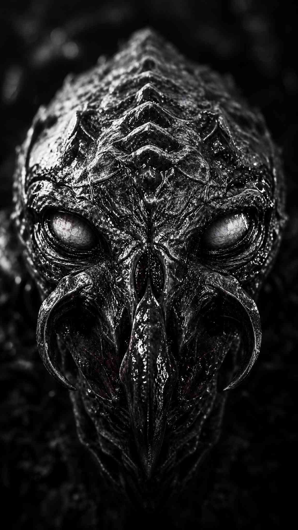 Dark Alien Creature 4K Wallpaper