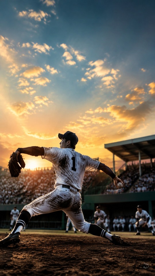 Iwate High School Baseball Action - 4K Wallpaper