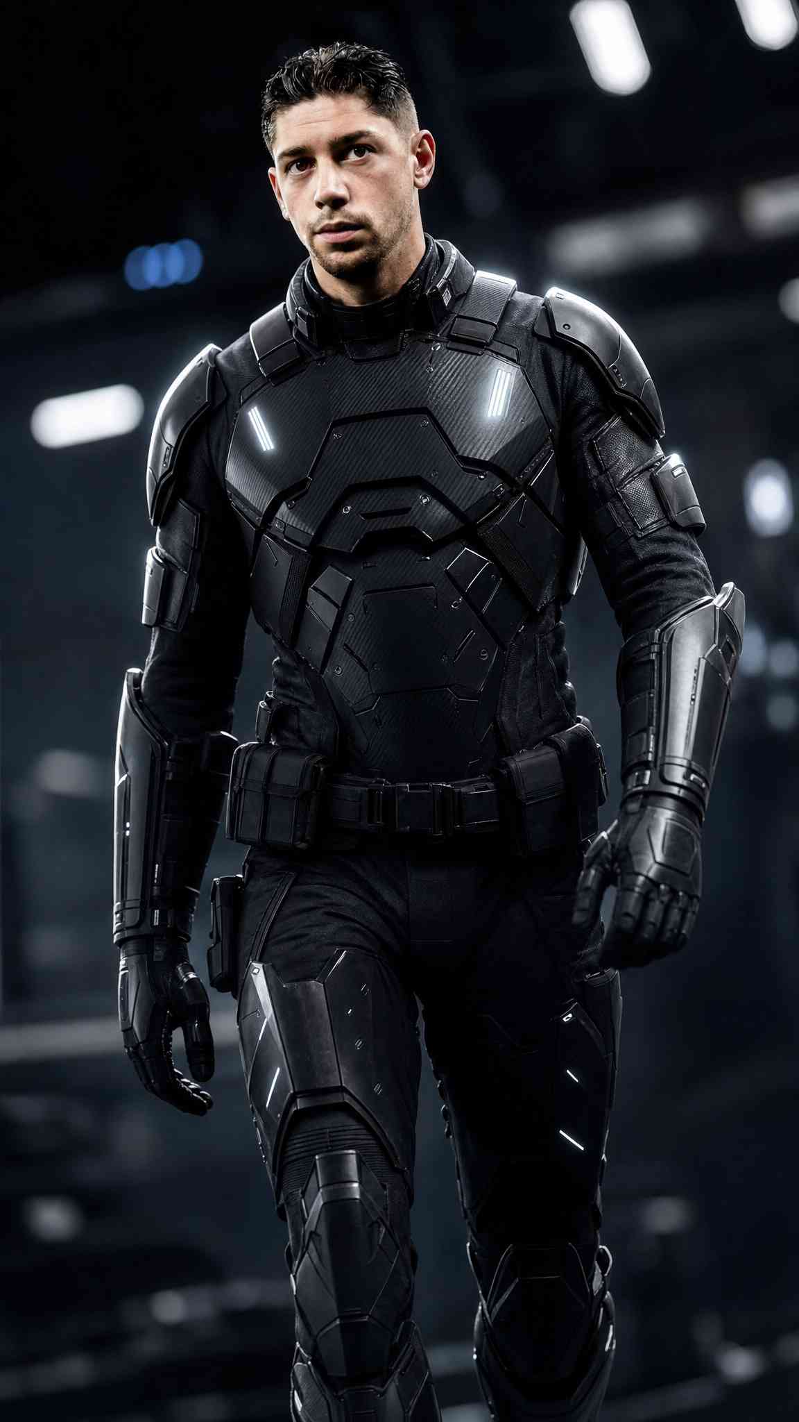 Futuristic Soldier Tactical Armor - 4K Phone Background