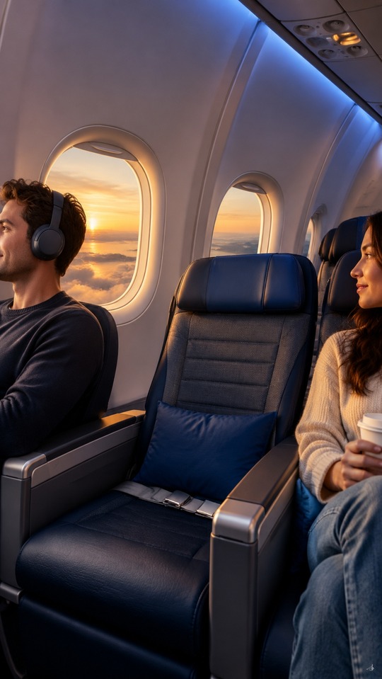 United Airlines A321XLR Economy Plus - Handy Hintergrundbild