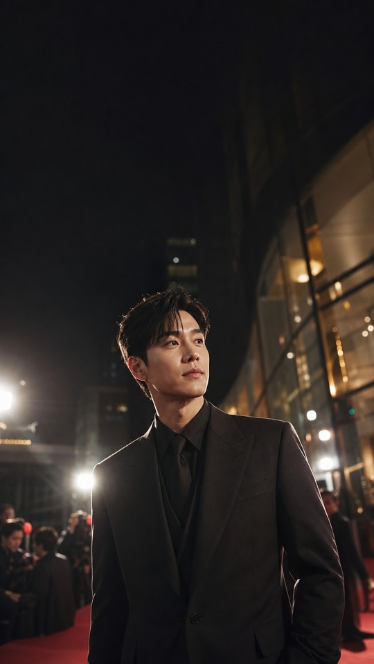 Jo In-sung Hope Schwarzer Anzug - 4K Wallpaper