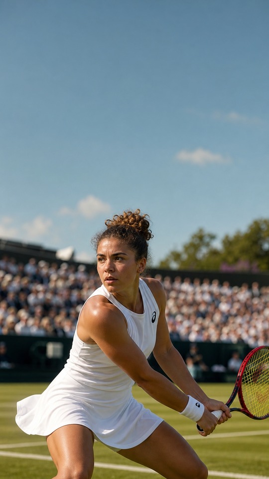Jasmine Paolini Wimbledon Action - 4K Wallpaper