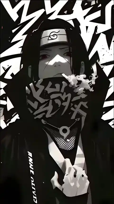 Itachi Uchiha Glitch Style - Arrière-plan Dynamique