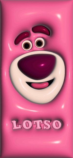 Lotso 3D Puffy Art - 4K Hintergrundbild
