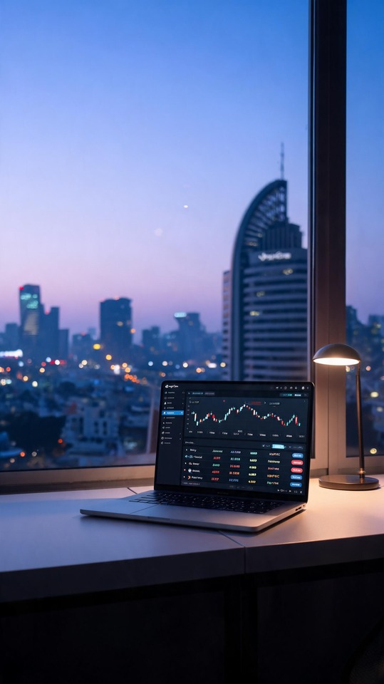 Angel One Stock Market Chart - 4K Phone Wallpaper