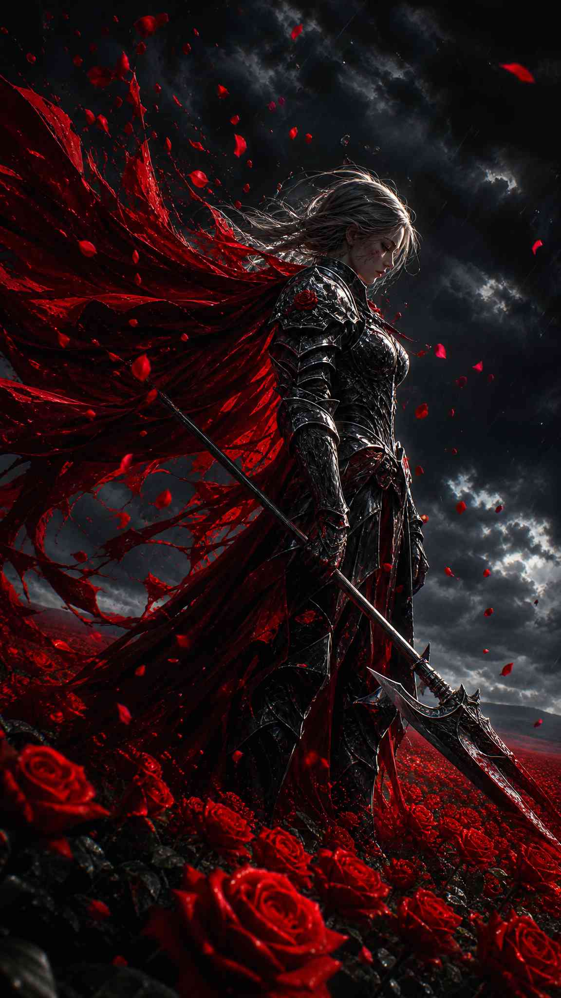 Dark Knight Warrior - 4K Phone Background