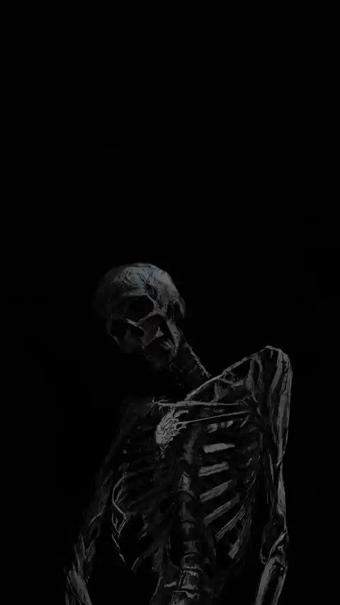 Dark Skeleton Gothic Sketch - Live Wallpaper