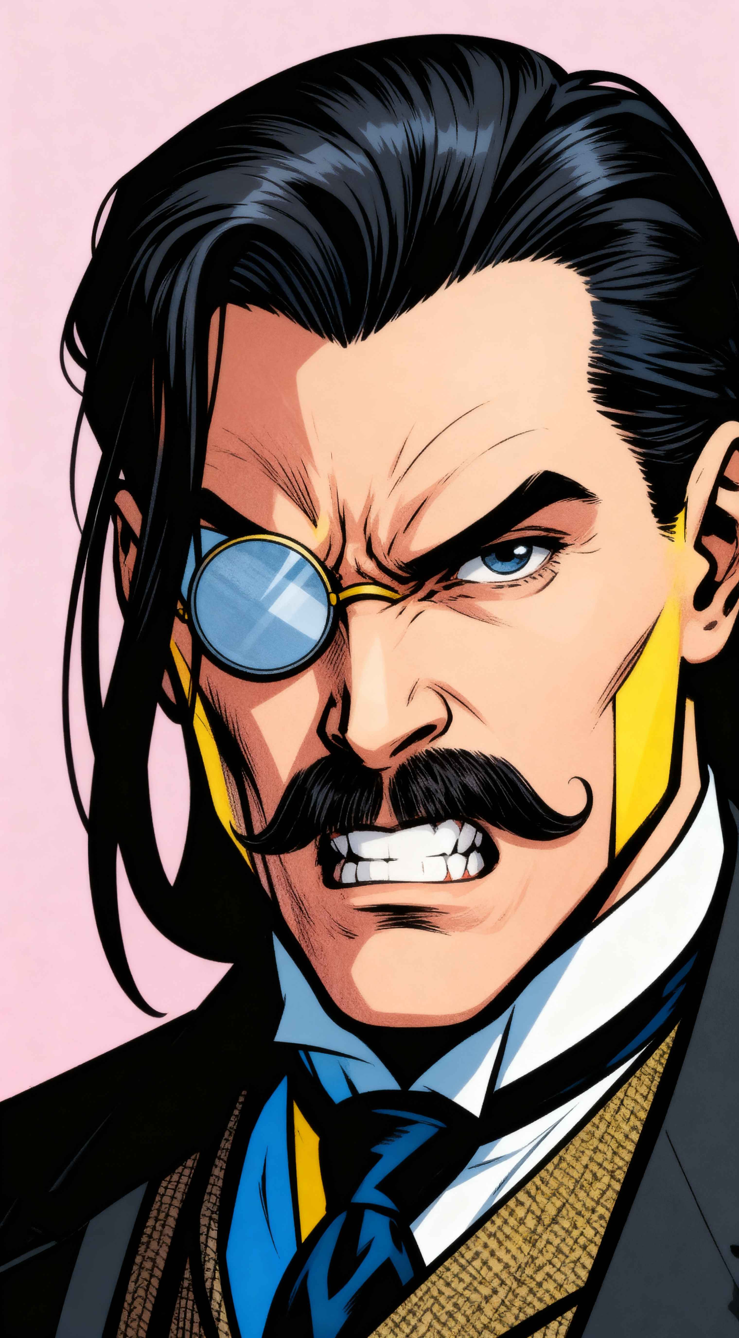 Gentleman Schurke Portrait - 4K Handy Wallpaper