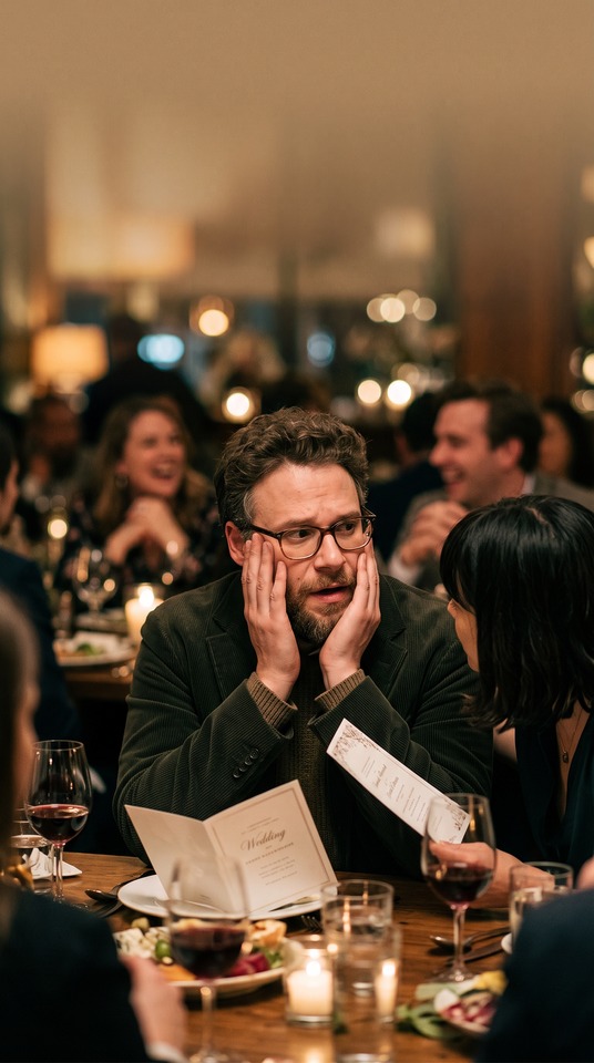 Seth Rogen Cinematic Wedding Moment - 4K Wallpaper