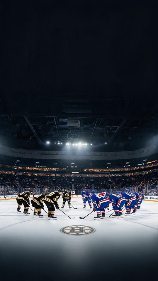 NHL日程 開幕：ブルインズ対レンジャーズ - 4K壁紙