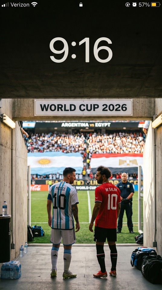 Argentina vs Egypt World Cup 2026 - Messi vs Salah 4K Wallpaper