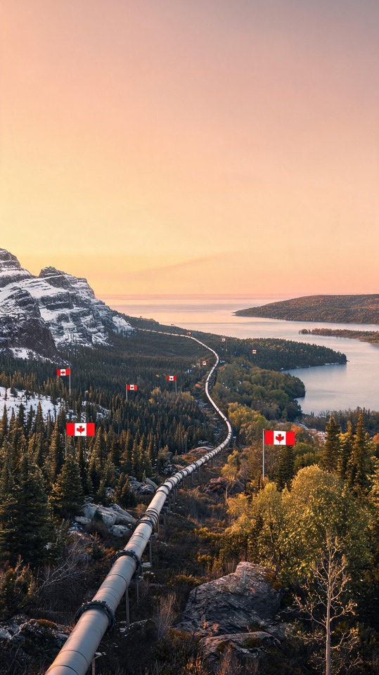 Proposed Canadian Oil Pipeline Route - 4K Wallpaper