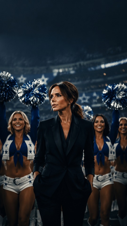Victoria Beckham x Dallas Cowboys Cheerleaders - 4K Wallpaper