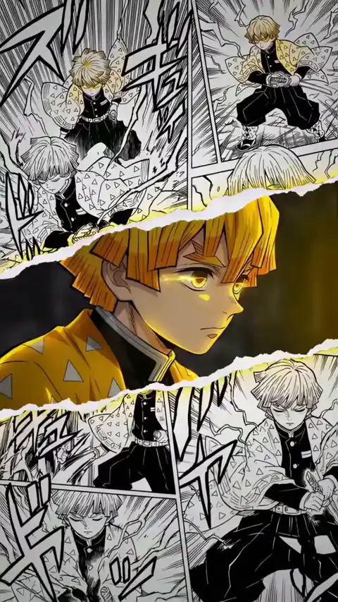 Zenitsu Agatsuma Manga Blitze - Animiertes Hintergrundbild