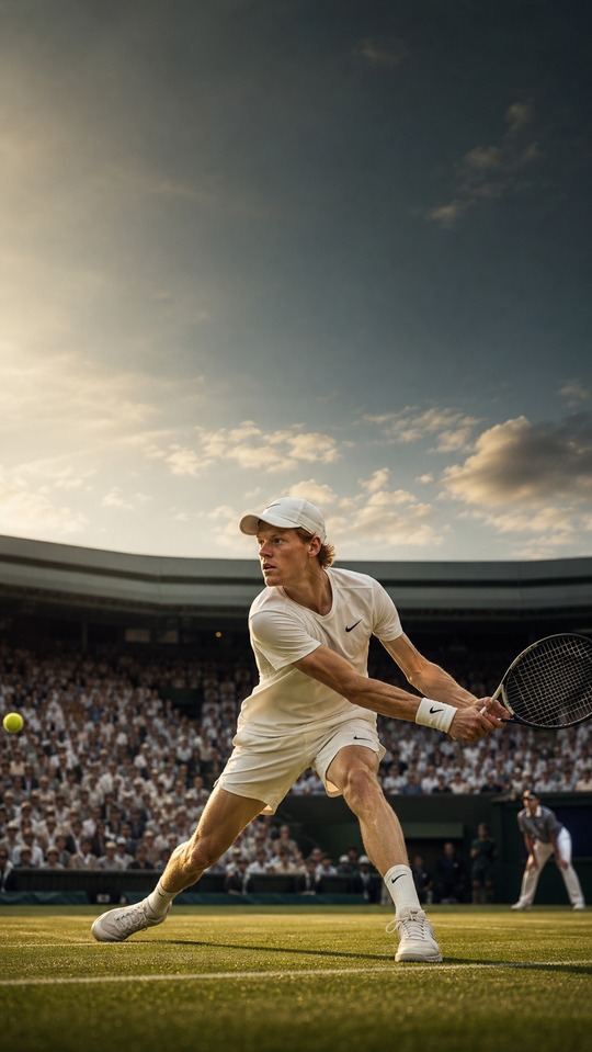 Jannik Sinner Wimbledon 4K Tennis Wallpaper