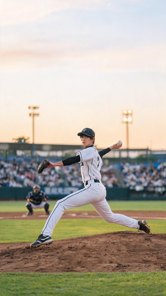 Virtual High School Baseball Pitcher - 4K Sports Wallpaper