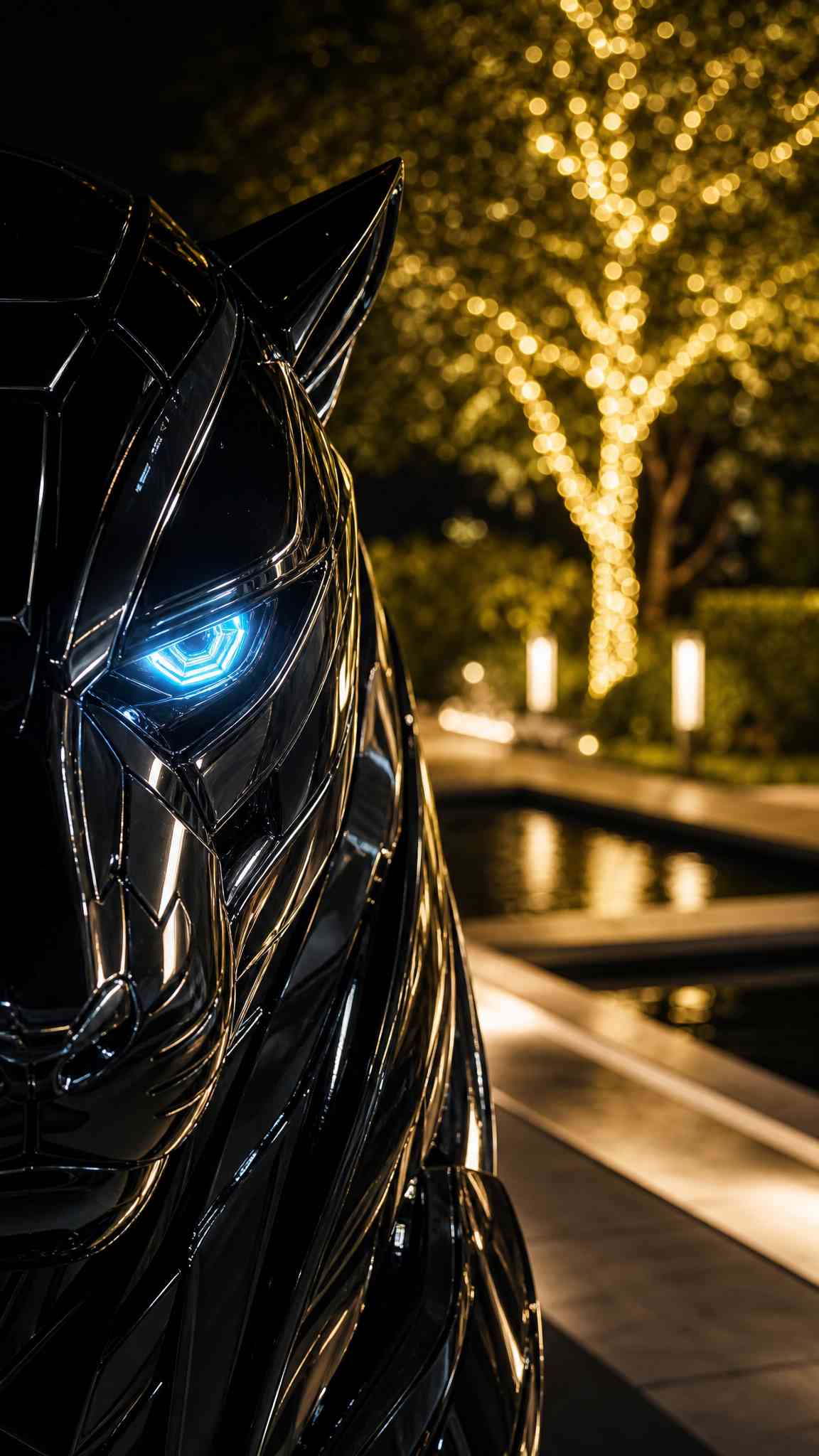 Cyber Black Panther Metallic - 4K Wallpaper
