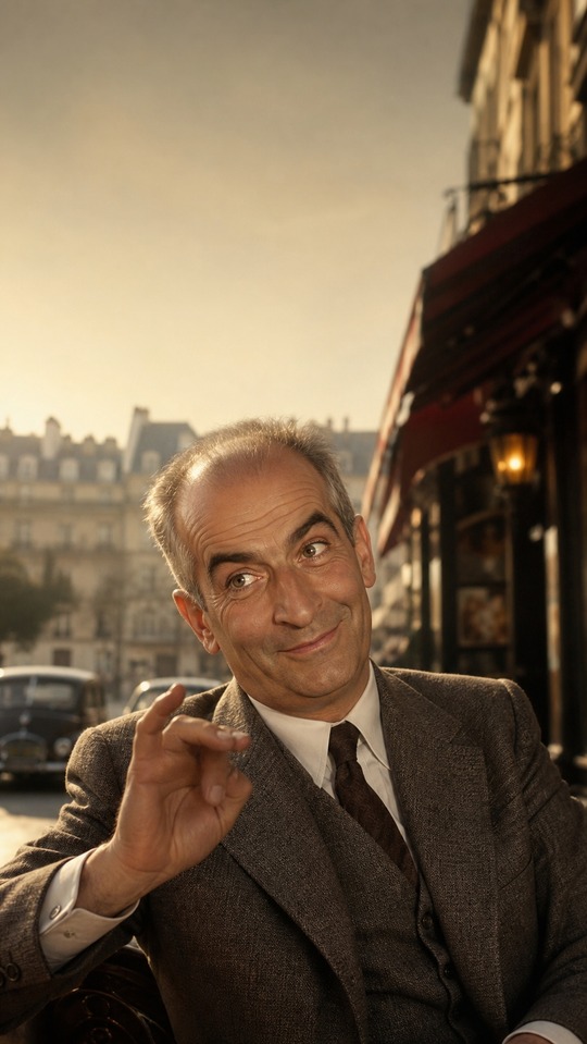 Louis de Funès Cinematic 4K Wallpaper