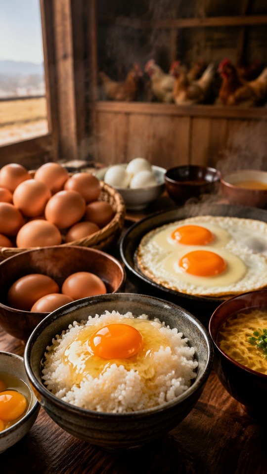 Tamago Tabehoudai Egg Feast - 4K Background