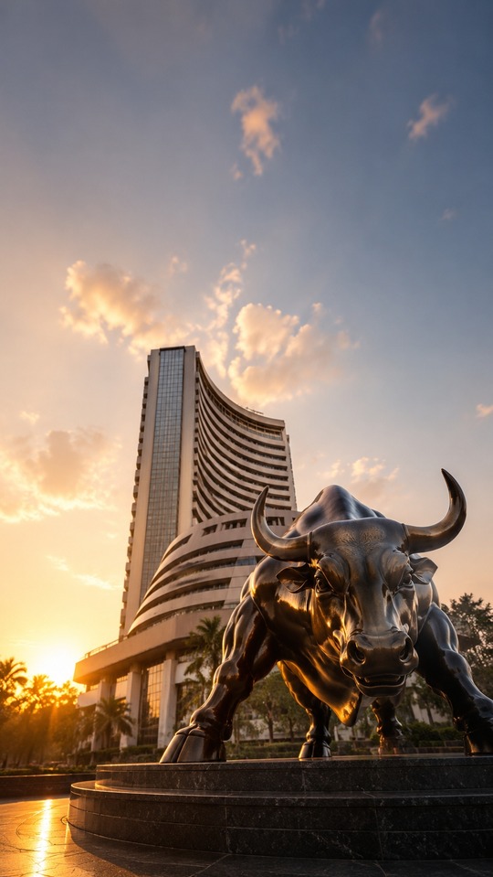 Cupid Share Market News - 4K BSE Bull Background