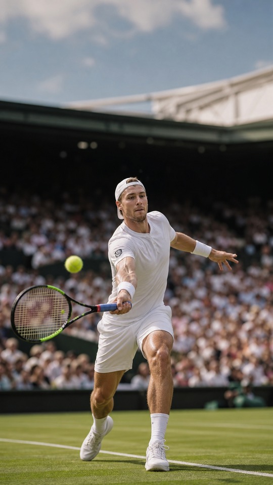 Struff Tennis Action - 4K Phone Wallpaper