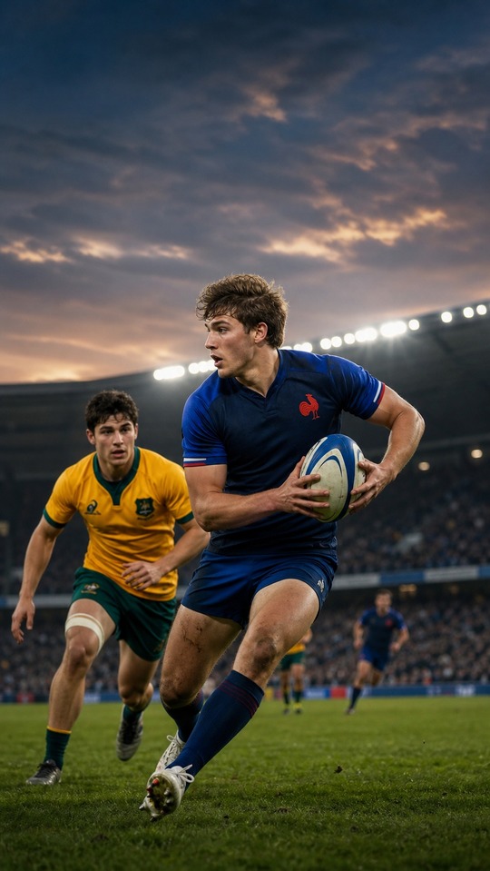 France Australie U20 World Rugby - 4K Background