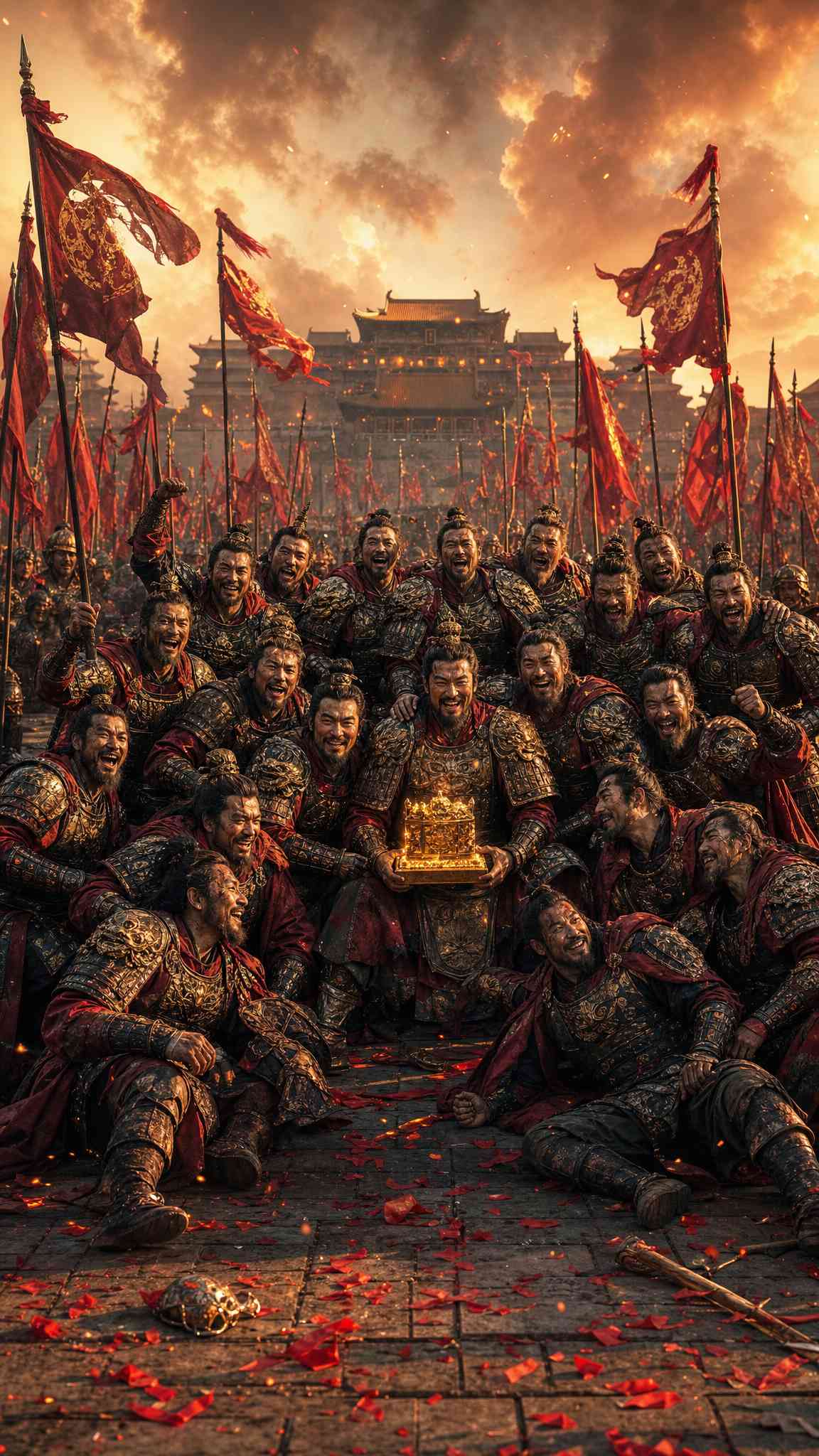 古代中国の軍勢 勝利の宴 - 4K 待受