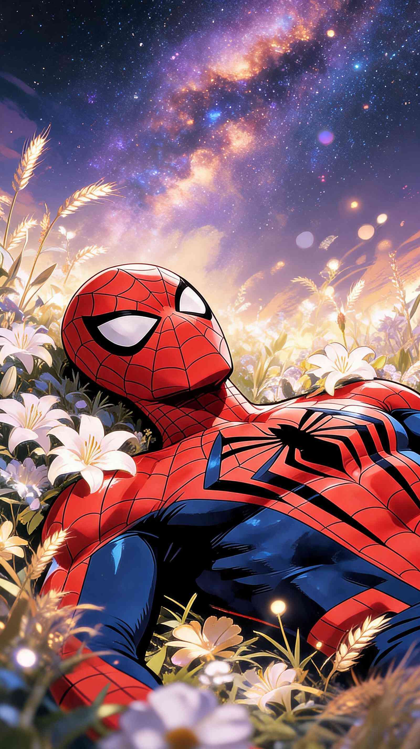 Spider-Man Estética Galáctica - Fondos para Celular 4K