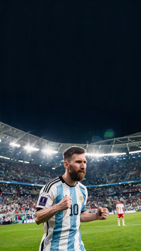 Lionel Messi Argentina Celebration - FIFA World Cup 2026 Wallpaper