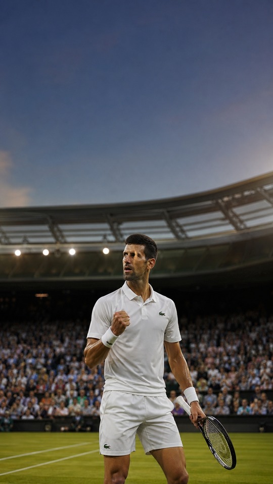 Novak Djokovic Wimbledon Victory - 4K Phone Background