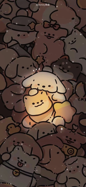 Perros Doodle Aesthetic - Fondos de Pantalla 4K