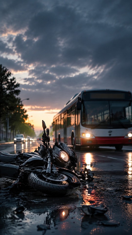 Motorradfahrer Motorcycle Crash - 4K Phone Background
