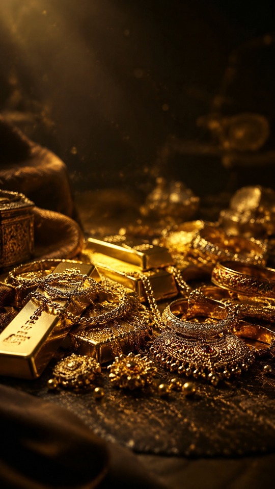Gold Jewelry & Luxury Bars - 4K Wallpaper