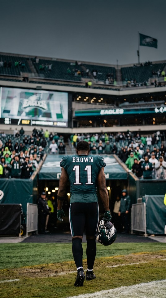 AJ Brown Philadelphia Eagles Cinematic - 4K Phone Wallpaper