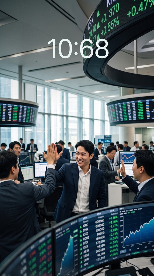 000660 SK Hynix Stock Rally Celebration - 4K Wallpaper