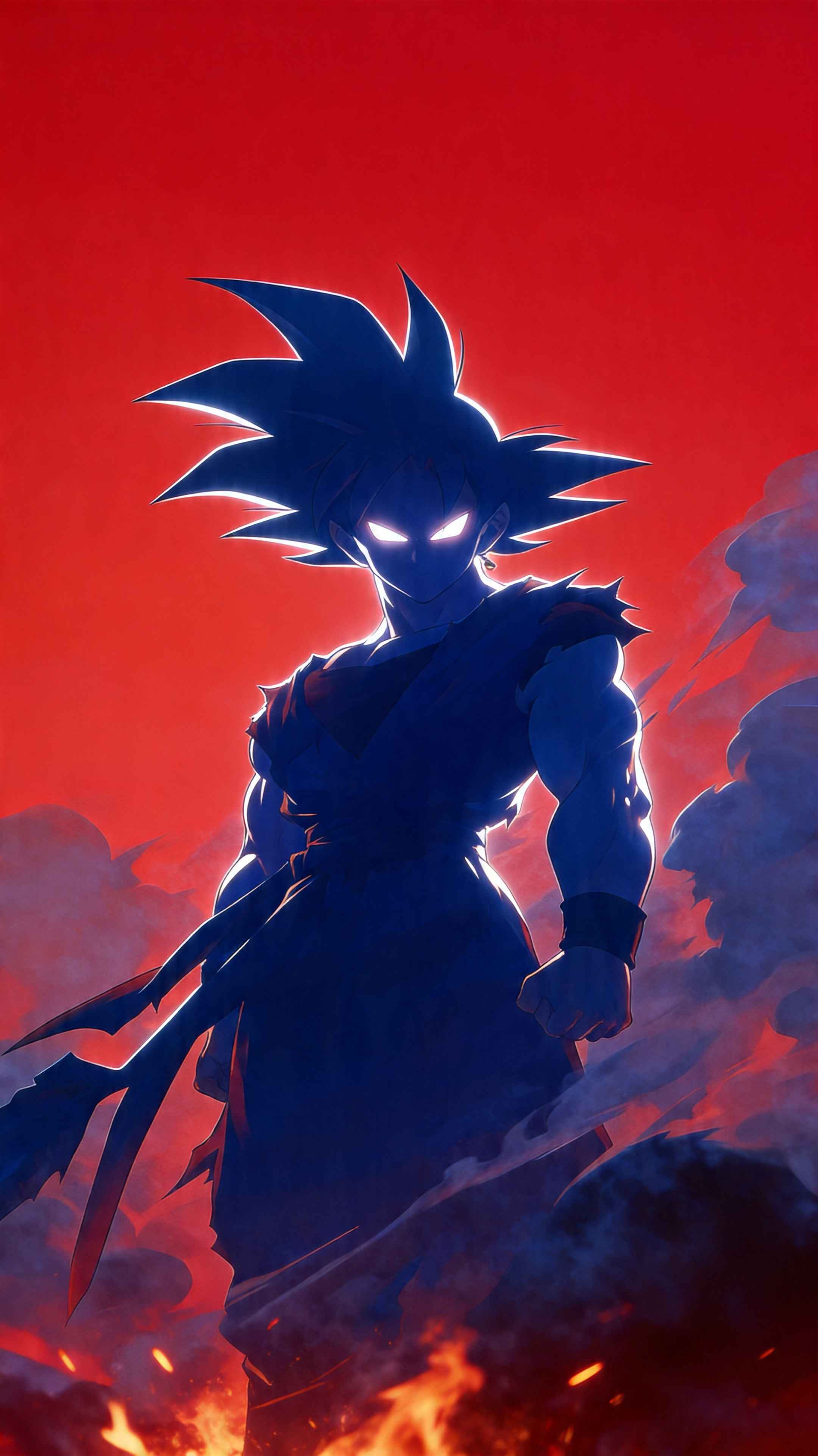 Goku Silhouette - 4K Phone Background