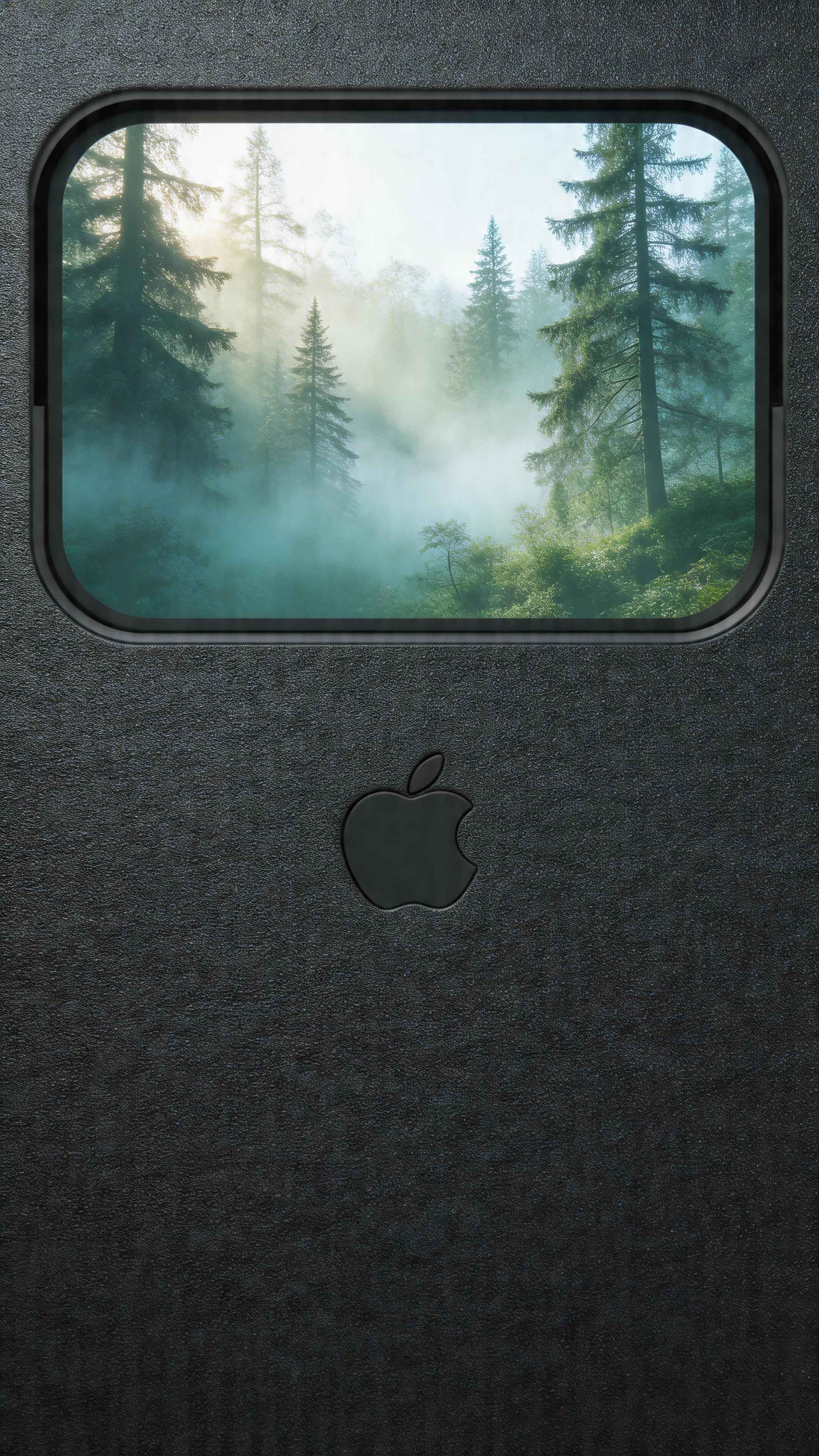 Misty Forest iPhone Leather Style - 4K Wallpaper