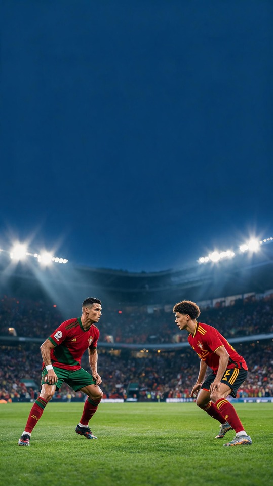 Portugal vs Spain (португалия испания) - 4K Football Wallpaper