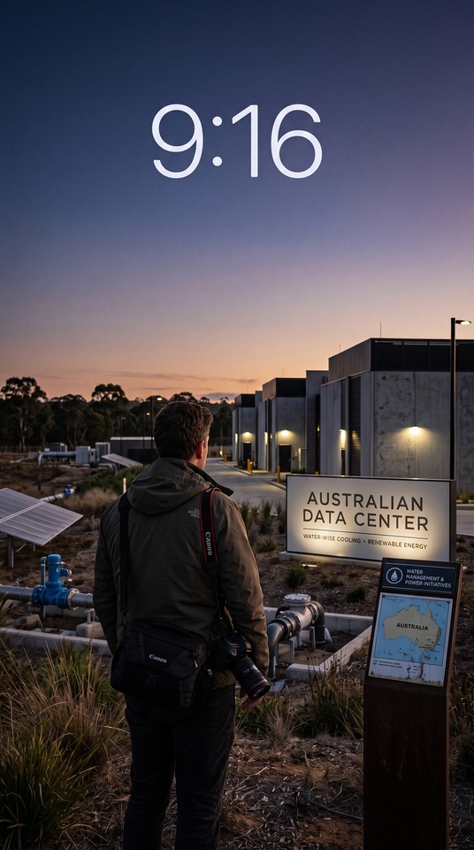 Australian Data Center News Update - 4K Lock Screen