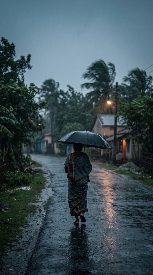 আগ ম ক ল র আবহ ওয インドの雨情景 - 4K壁紙