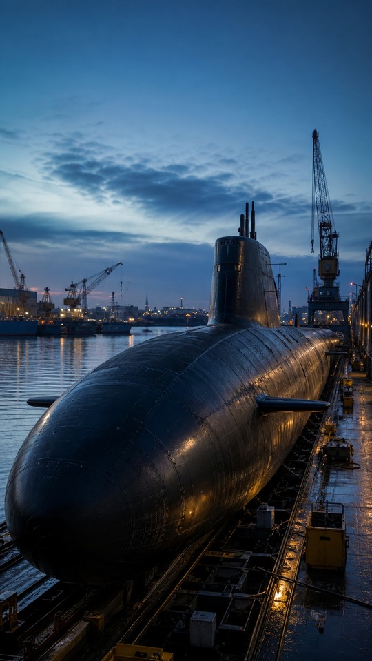 TKMS U-Boot Werftszene - 4K Handy Wallpaper
