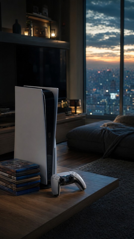 PlayStation 5 Cinematic Gaming Setup - 4K Wallpaper
