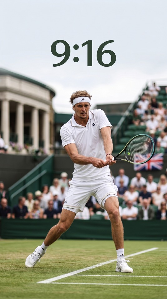 Alexander Zverev Wimbledon Action - 4K Handy Wallpaper