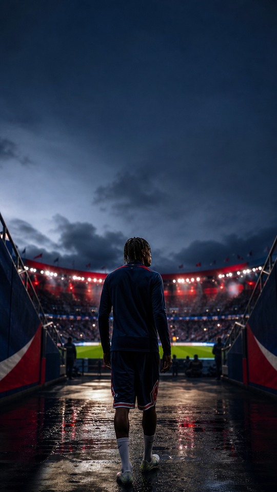 PSG Bradley Barcola Stade - Fond d'Écran 4K