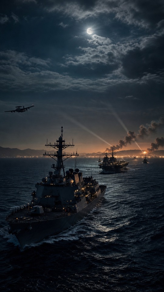 US-Angriffe auf Iran Marine-Operation - 4K Wallpaper