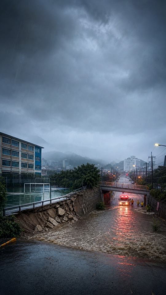 Secours Inondation Cheongju - Arrière-plan 4K