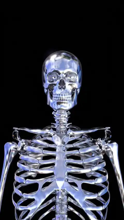 Chrome Skeleton 4K Live Wallpaper